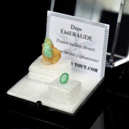 EMERALD - DUO cut and crystallized stone