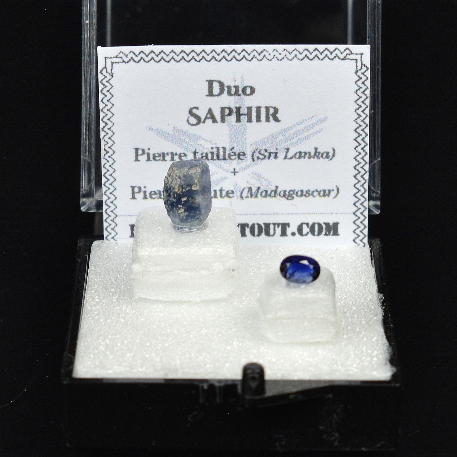 SAPPHIRE - DUO Cut Stone and Crystallized Stone