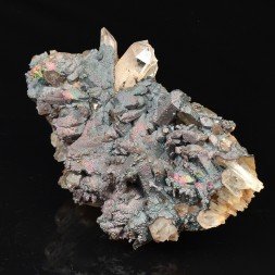 Goethite irisée (Turgite) sur quartz - Massif d'Itremo, Madagascar