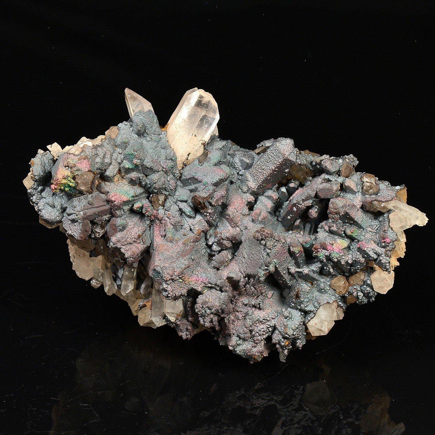 Iridescent goethite (turgite) on quartz - Itremo Massif, Madagascar Iridescent goethite (turgite) on quartz - Itremo Massif, Madagascar