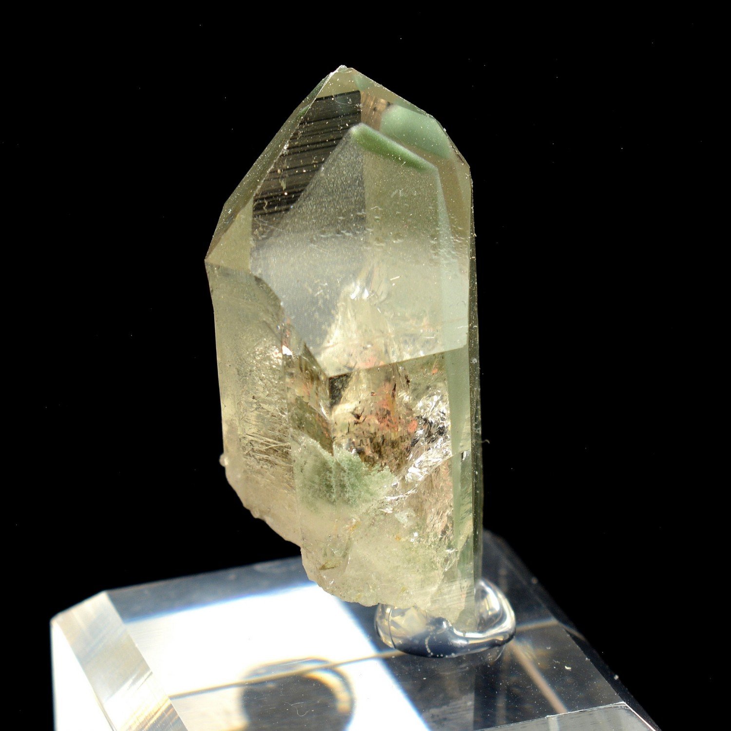Quartz with chlorite phantom - Plateau des Cavales, Grandes Rousses Massif, Isère, France Quartz with chlorite phantom - Plateau des Cavales, Grandes Rousses Massif, Isère, France