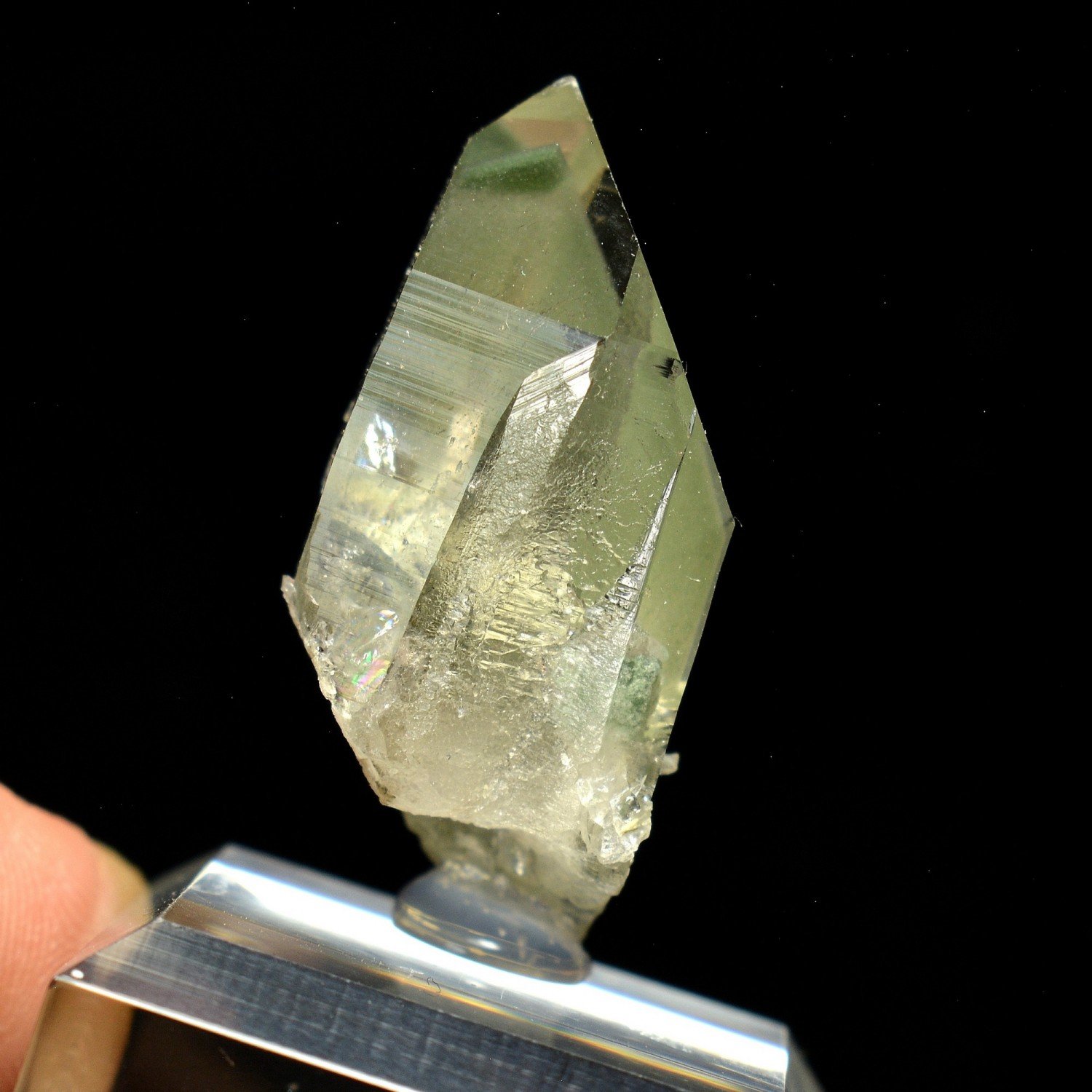 Quartz with chlorite phantom - Plateau des Cavales, Grandes Rousses Massif, Isère, France Quartz with chlorite phantom - Plateau des Cavales, Grandes Rousses Massif, Isère, France
