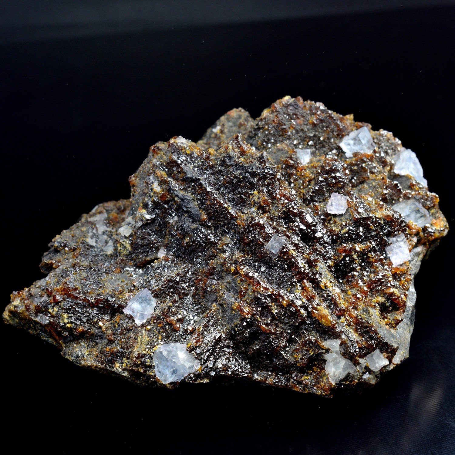 Sphalerite and fluorite - Elmwood Mine, Tennessee, United States
