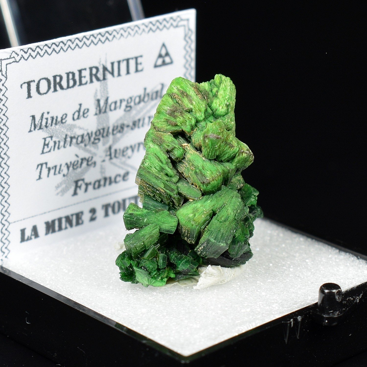 Torbernite - Margabal, Entraygues-sur-Truyères, Aveyron, France