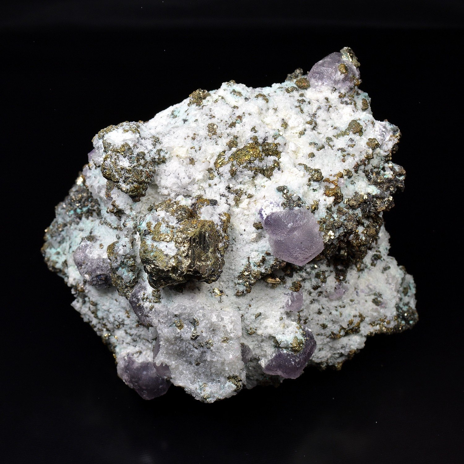 Fluorite and Pyrite – Huanzala Mine, Ancash, Peru Fluorite and Pyrite – Huanzala Mine, Ancash, Peru