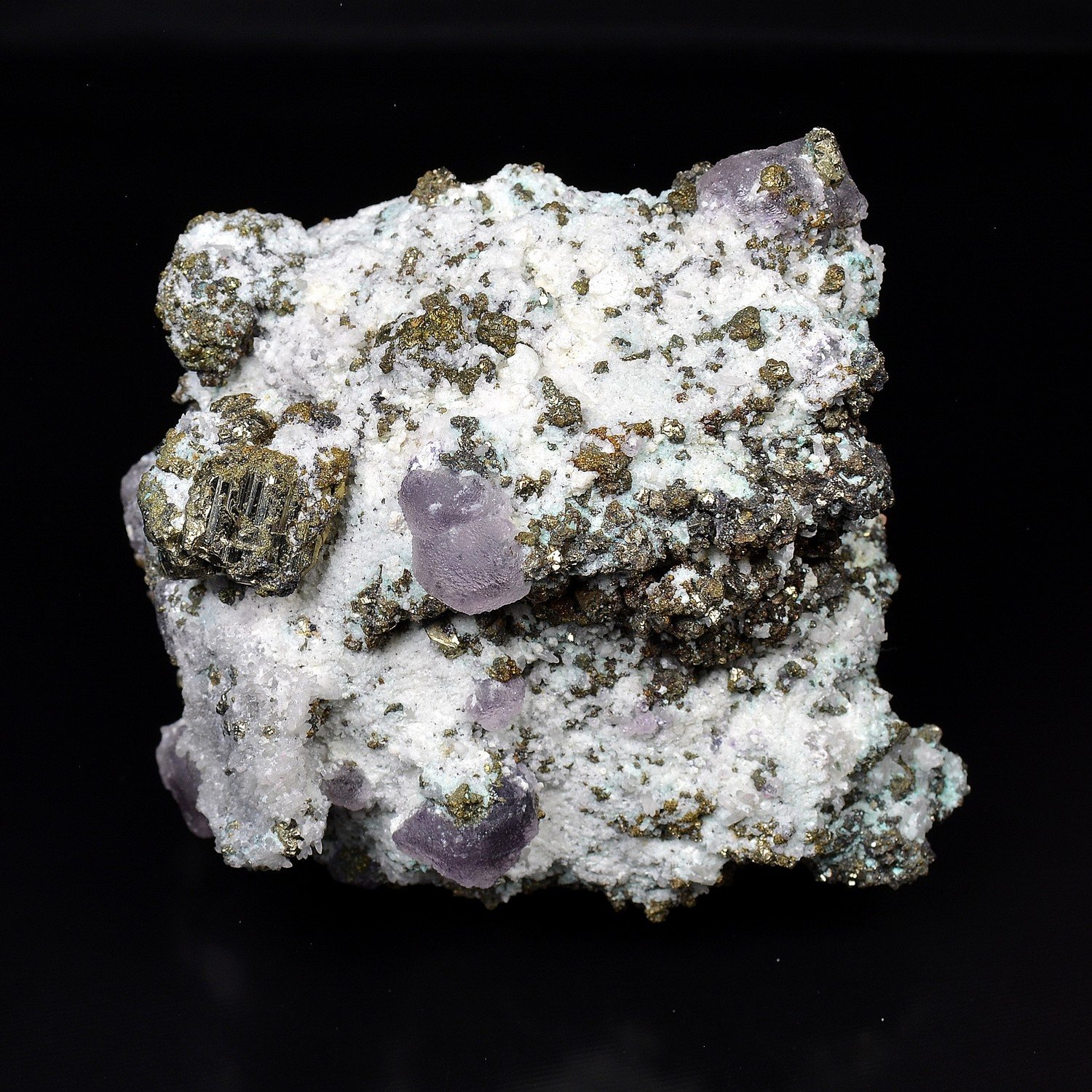 Fluorite and Pyrite – Huanzala Mine, Ancash, Peru Fluorite and Pyrite – Huanzala Mine, Ancash, Peru