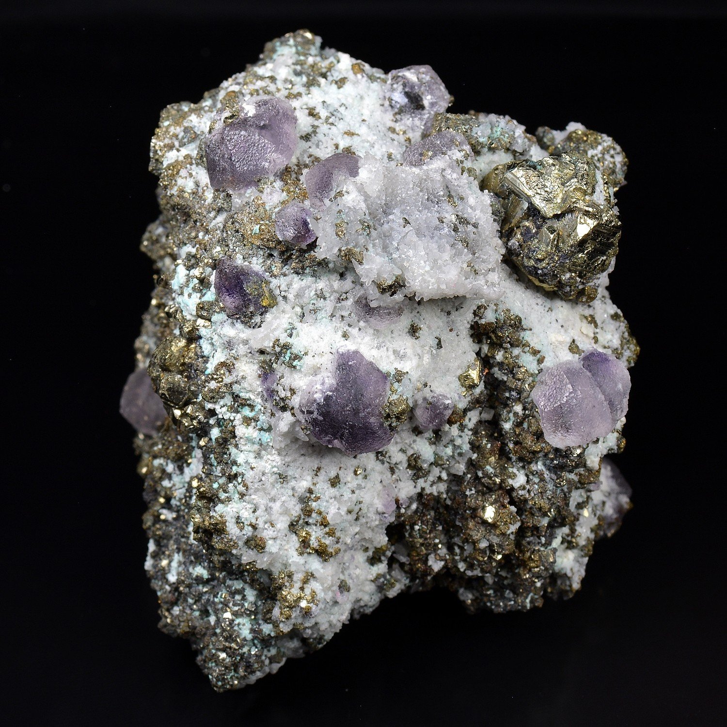 Fluorite and Pyrite – Huanzala Mine, Ancash, Peru Fluorite and Pyrite – Huanzala Mine, Ancash, Peru