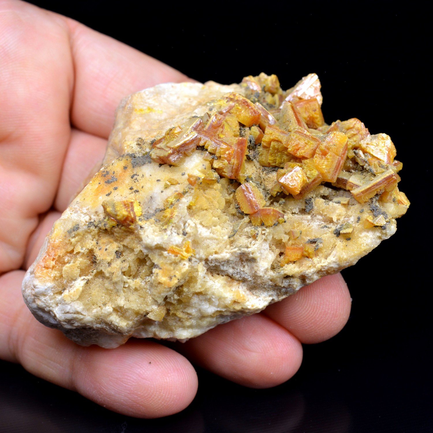 Wulfenite - Helena mine, Crna, Mezica, Slovenia