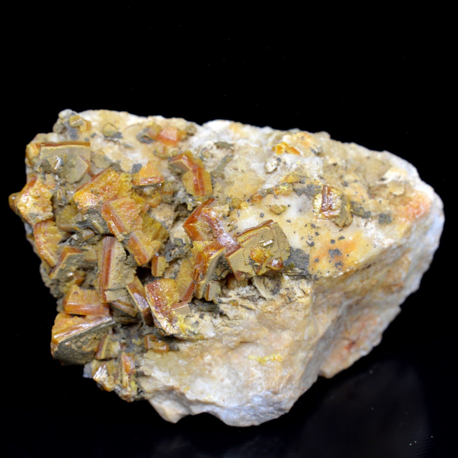 Wulfenite - Helena mine, Crna, Mezica, Slovenia