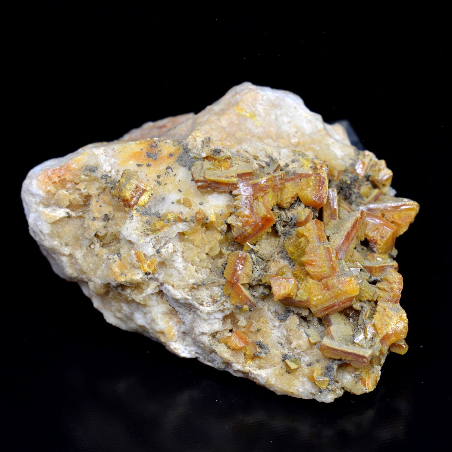 Wulfenite - Helena mine, Crna, Mezica, Slovenia