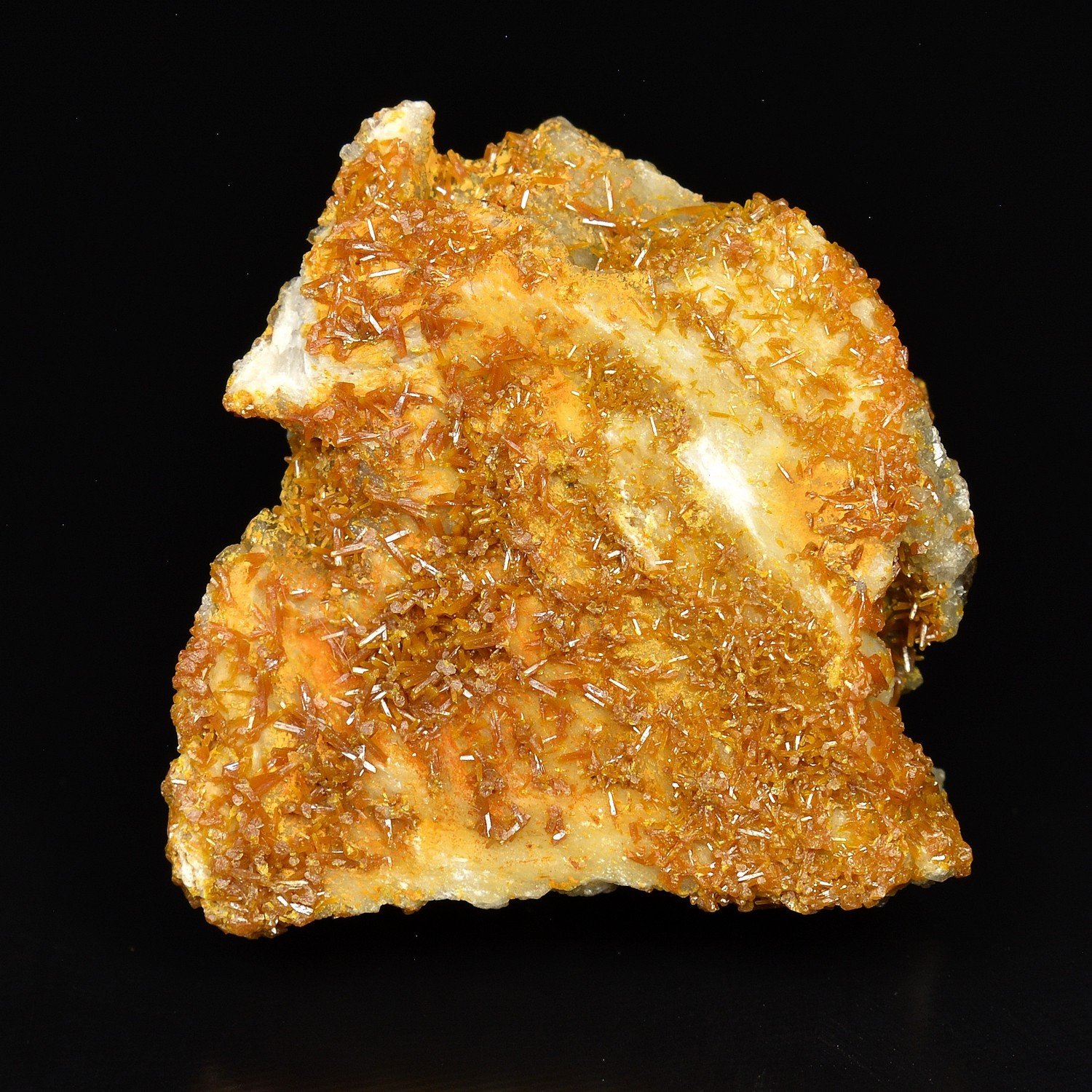 Pyromorphite on Barite – Les Farges, Ussel, Corrèze, France Pyromorphite on Barite – Les Farges, Ussel, Corrèze, France