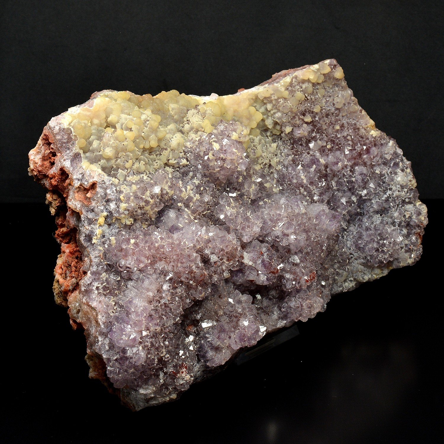 Améthyste et calcite – Sidi Rahal, Maroc