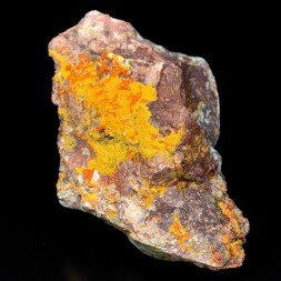Wulfénite, mimétite, chrysocolle – Mine Rawley, Arizona, États-Unis