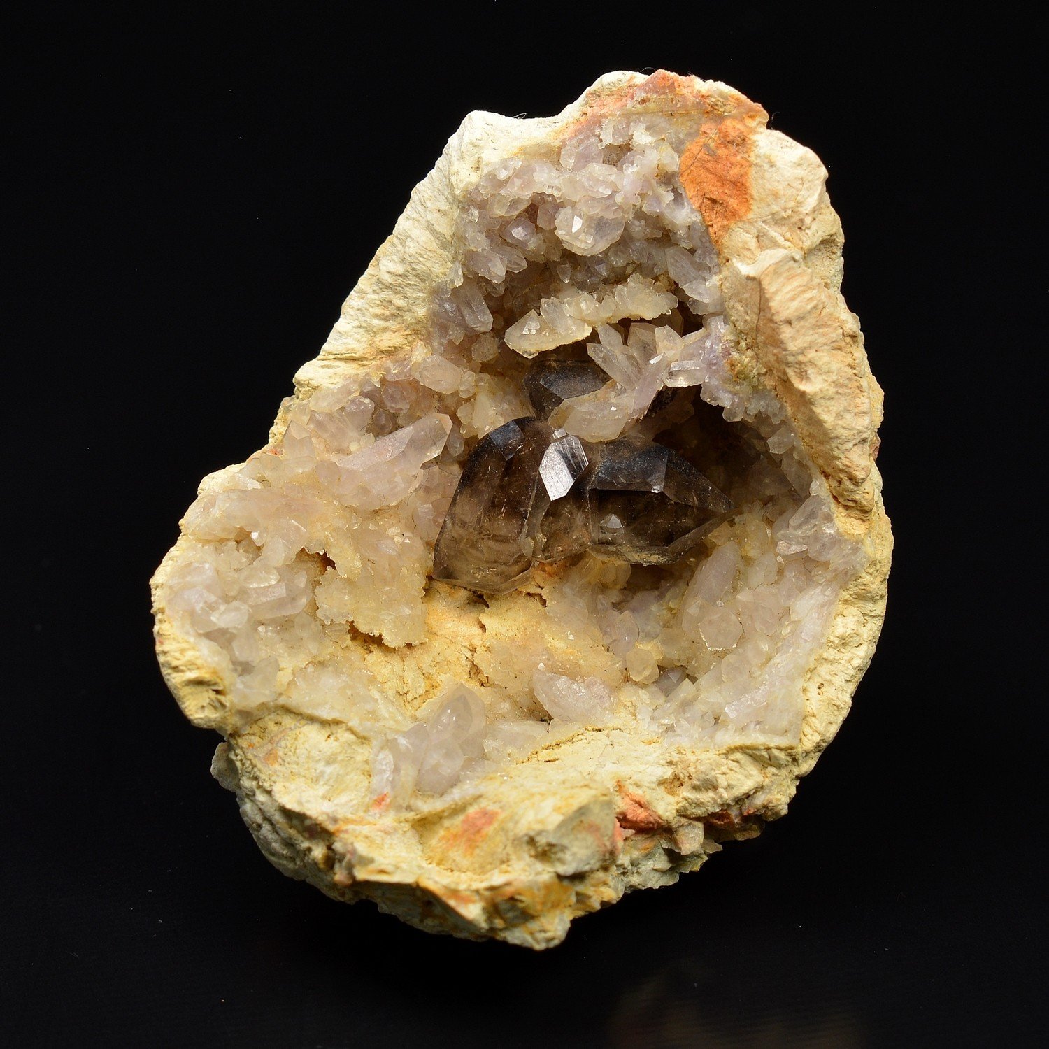 Smoky Quartz in a Half-Geode – Mooralla, Australia