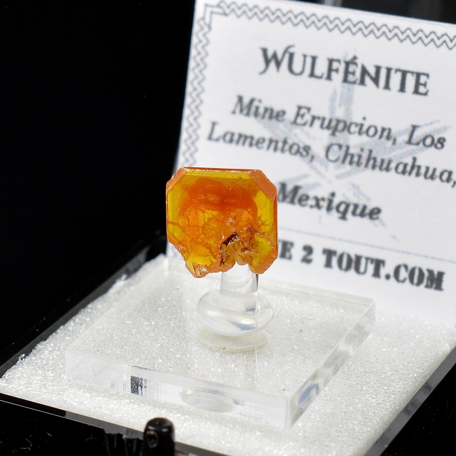 Wulfenite – Erupción Mine, Los Lamentos, Chihuahua, Mexico