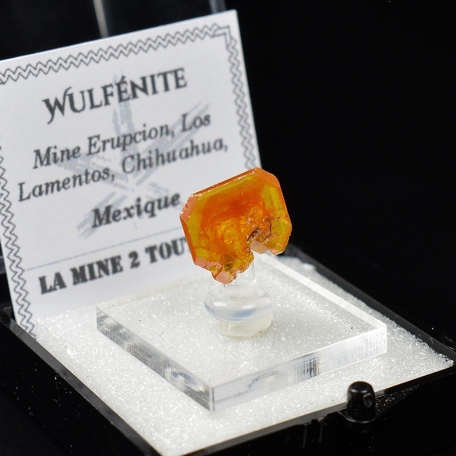 Wulfenite – Erupción Mine, Los Lamentos, Chihuahua, Mexico