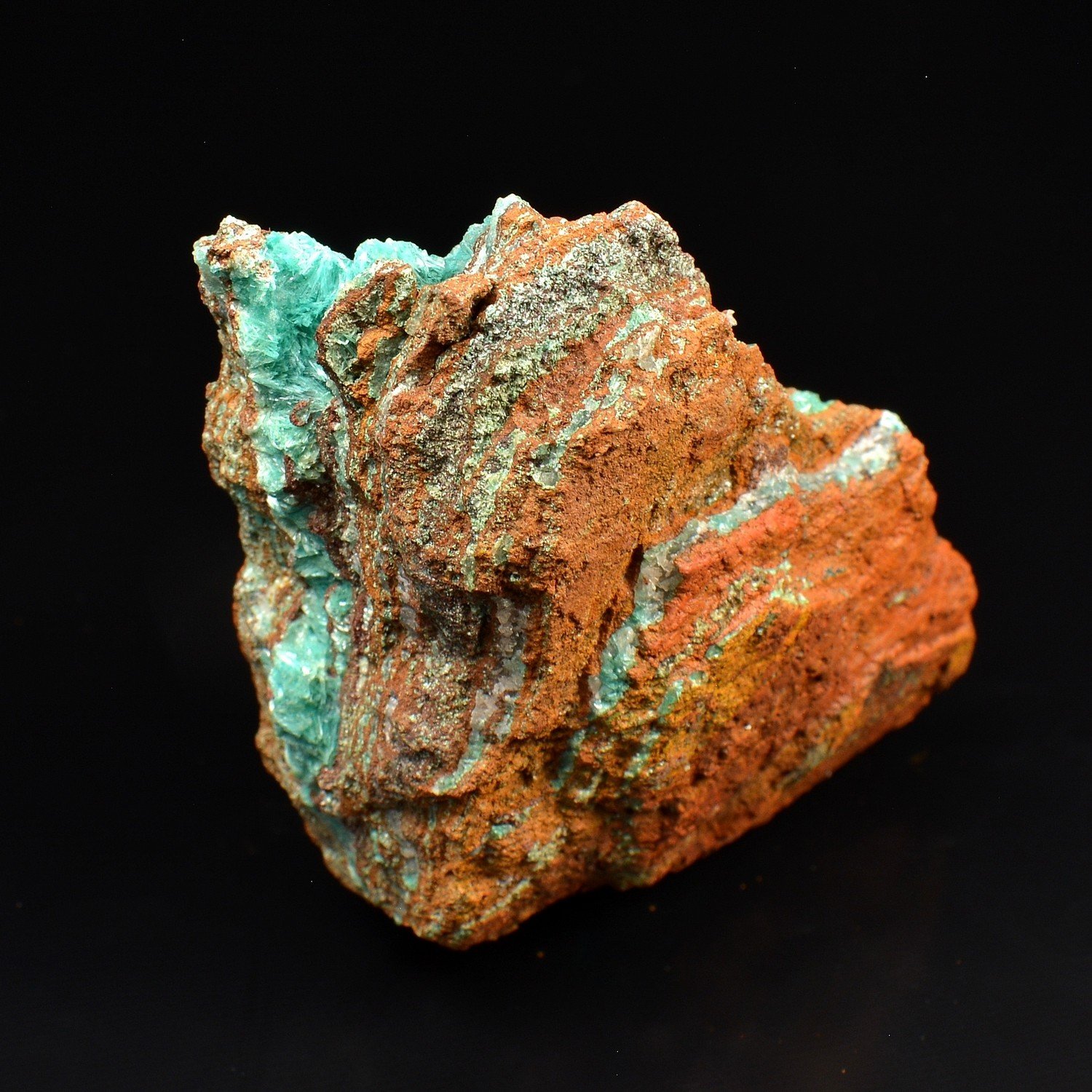 Aurichalcite et limonite – Mine Ojuela, Mapimí, Durango, Mexique