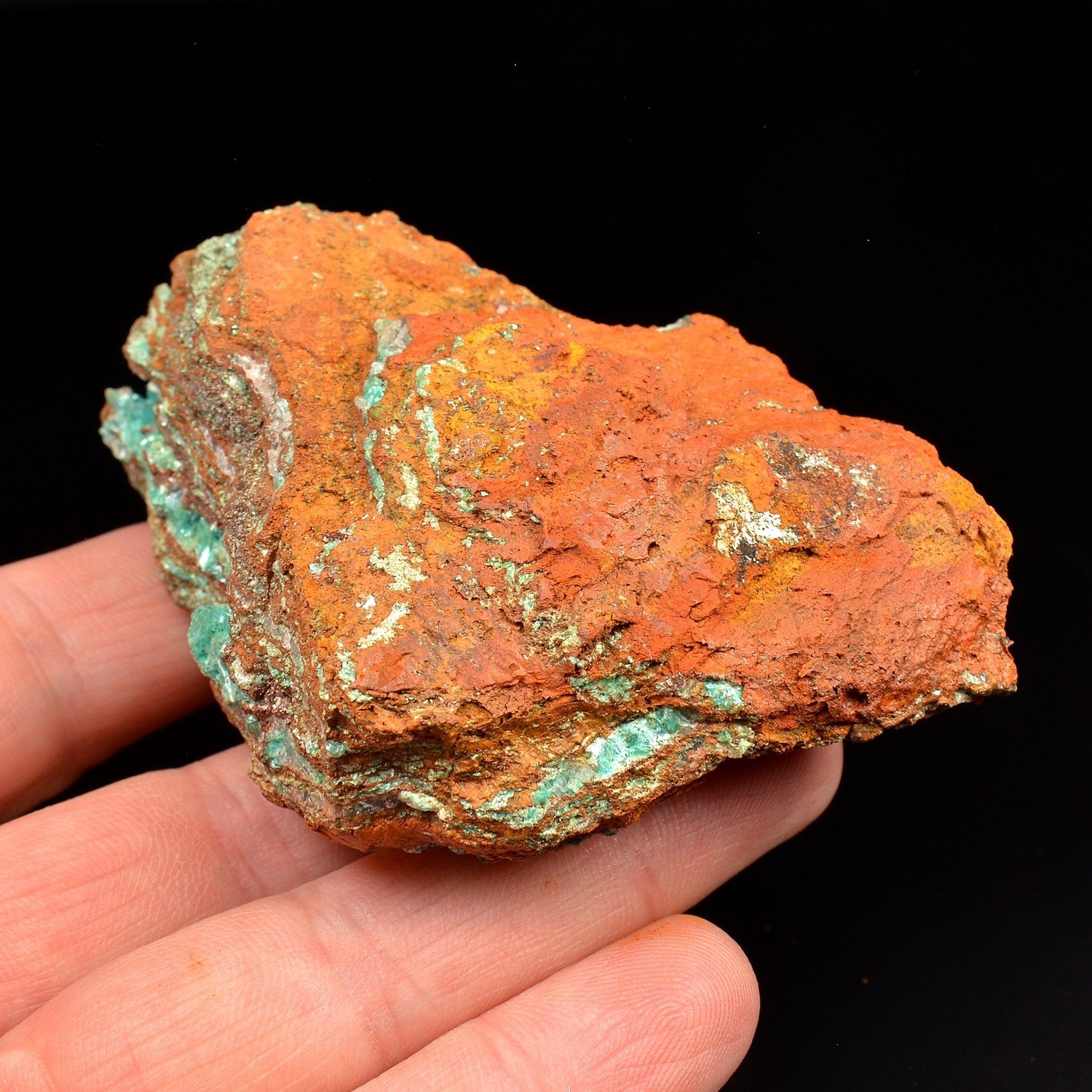 Aurichalcite et limonite – Mine Ojuela, Mapimí, Durango, Mexique
