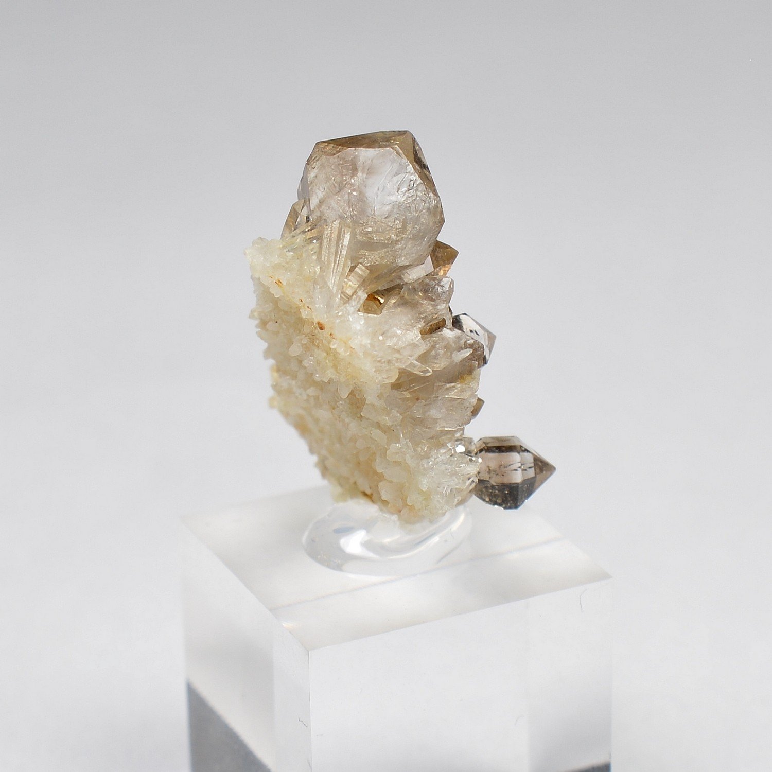 Quartz fumé sur quartz - Rade de Brest, Finistère, France