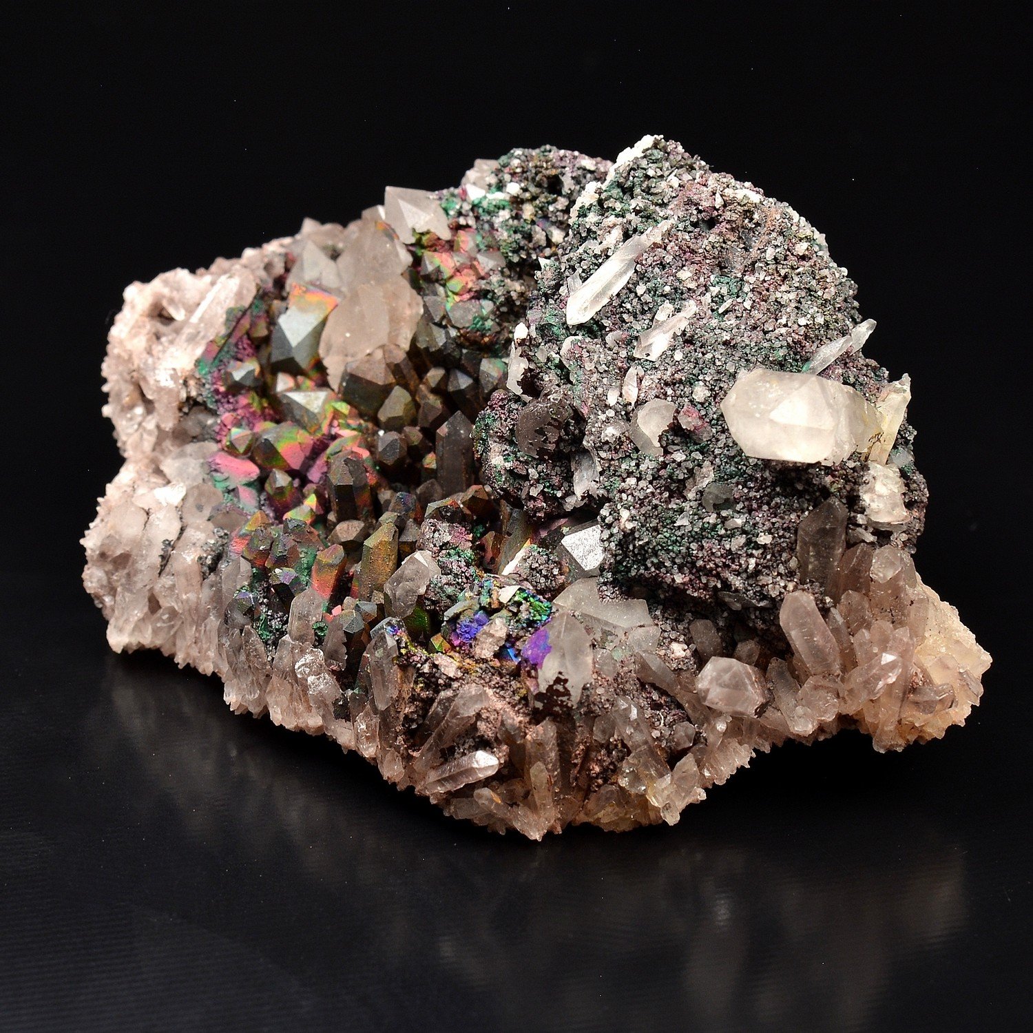 Iridescent goethite (turgite) on quartz - Itremo Massif, Madagascar Iridescent goethite (turgite) on quartz - Itremo Massif, Madagascar