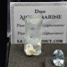 Aquamarine – DUO natural crystal and cut gemstone