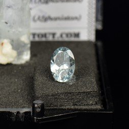 Aquamarine – DUO natural crystal and cut gemstone