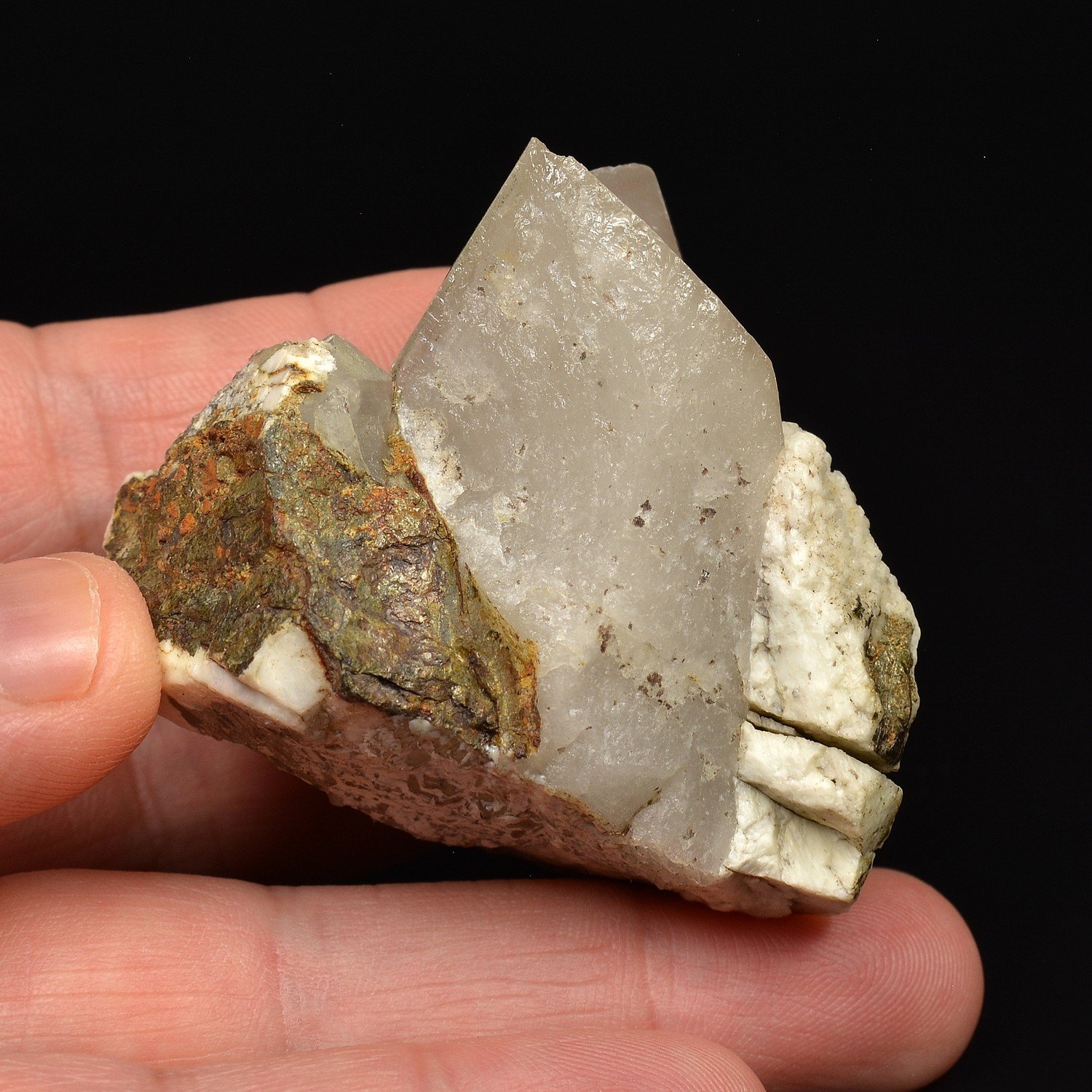 Quartz et orthose – Cuasso al Monte, Province de Varèse, Lombardie, Italie