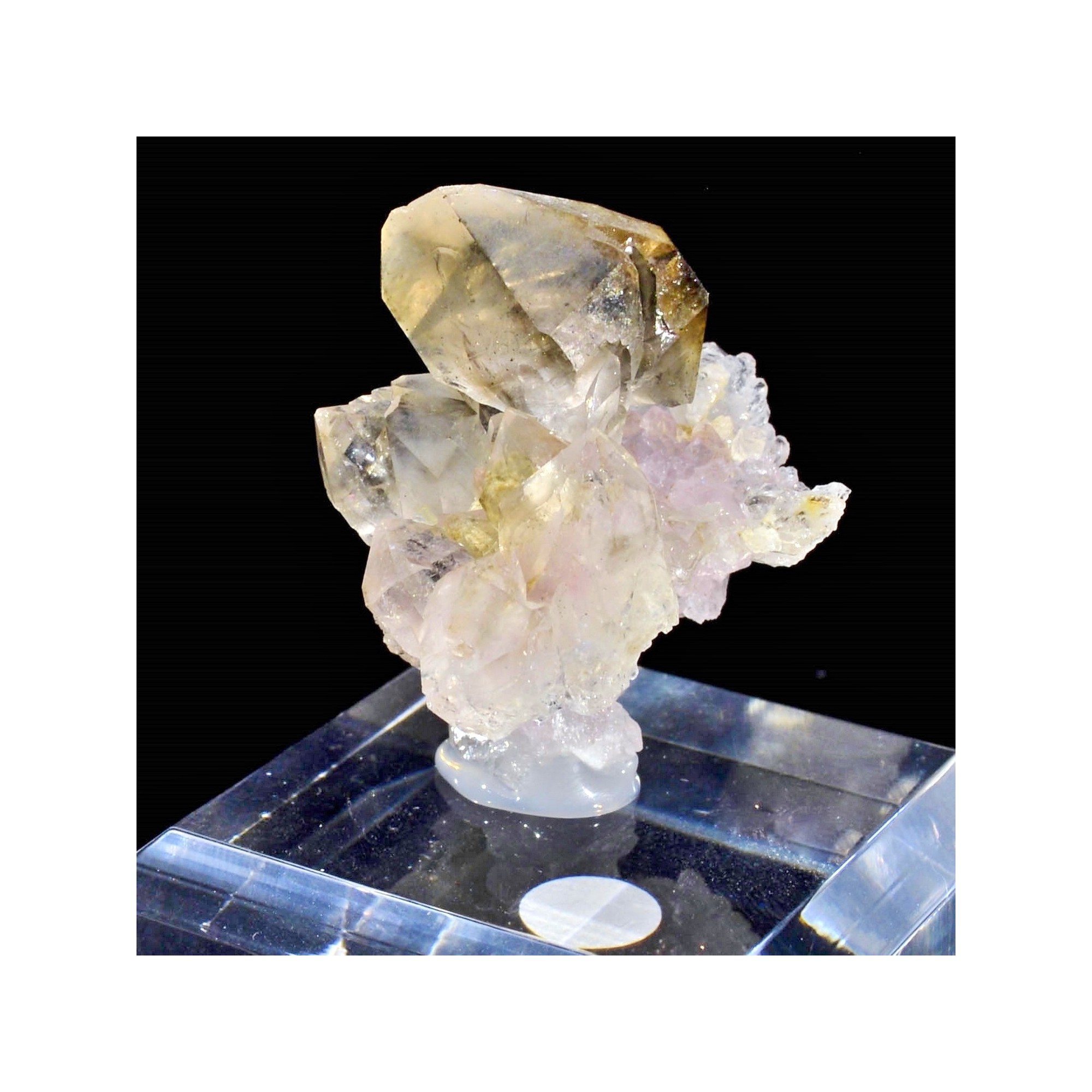 Quartz fumé et quartz rose - Coronel Murta, Minas Gerais, Brésil