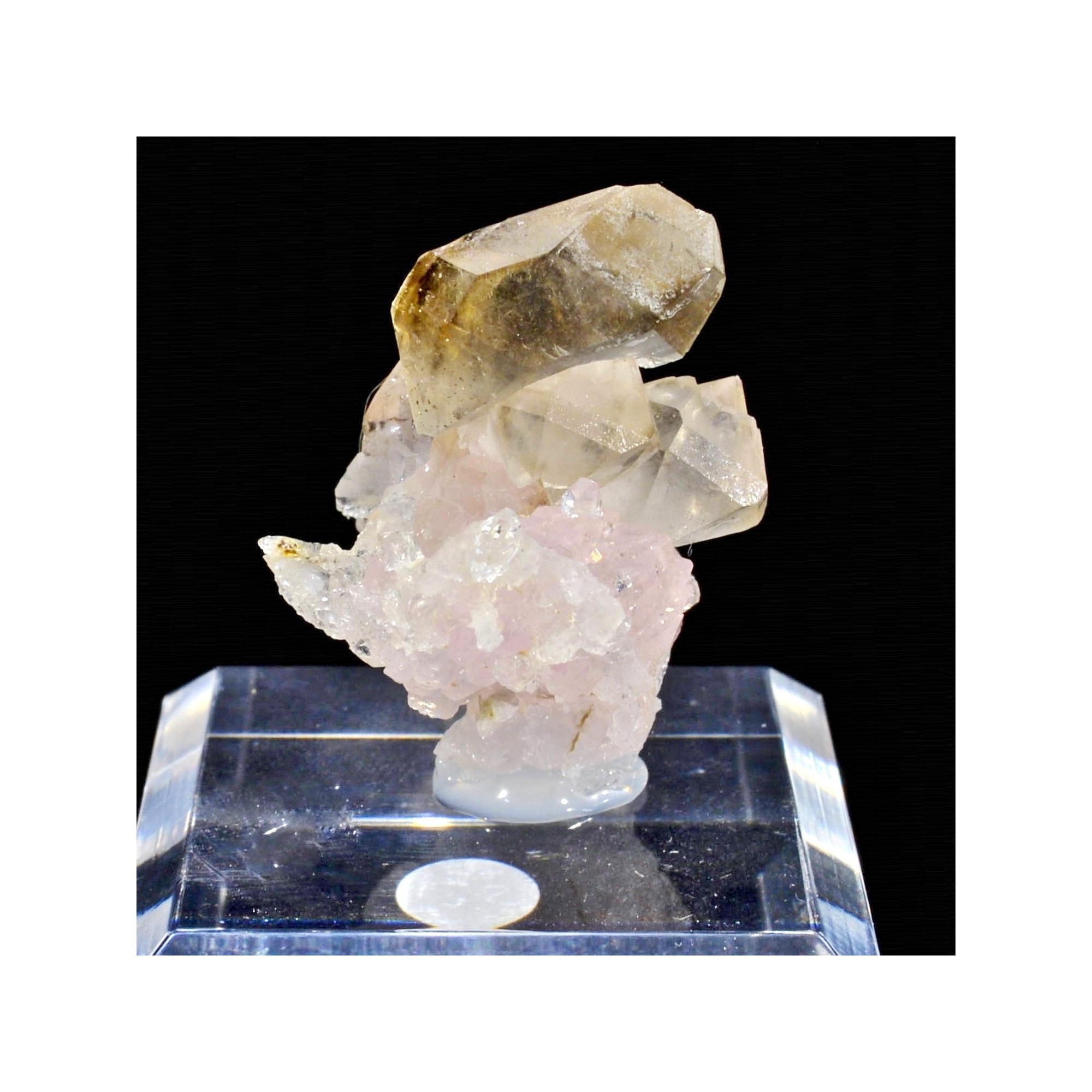 Quartz fumé et quartz rose - Coronel Murta, Minas Gerais, Brésil