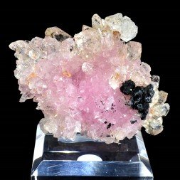 Pink quartz cristallized and smoky quartz - Coronel Murta, Minas Gerais, Brazil
