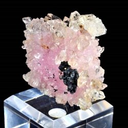 Pink quartz cristallized and smoky quartz - Coronel Murta, Minas Gerais, Brazil