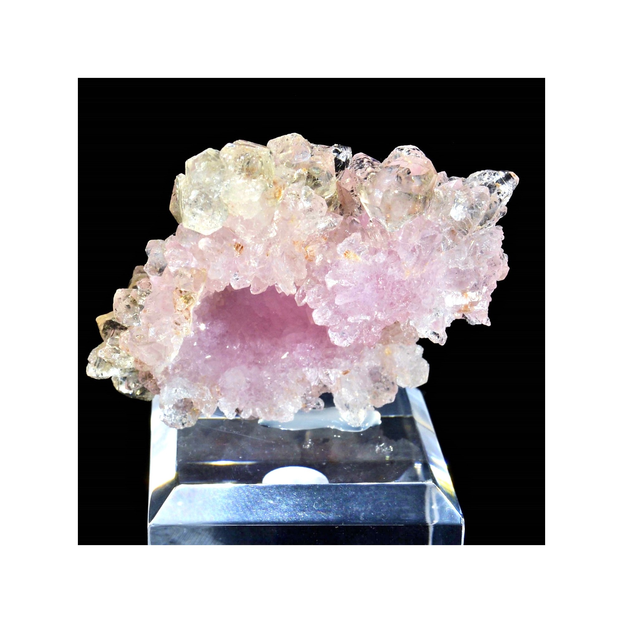 Quartz rose cristallisée t quartz fumé - Coronel Murta, Minas Gerais, Brésil