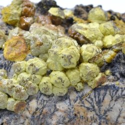 Mimétite var. Campylite - Dry Gill, Cumbria, Royaume-Uni