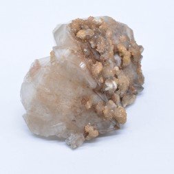 Quartz et périmorphose de calcite - Ploemeur, Morbihan, France
