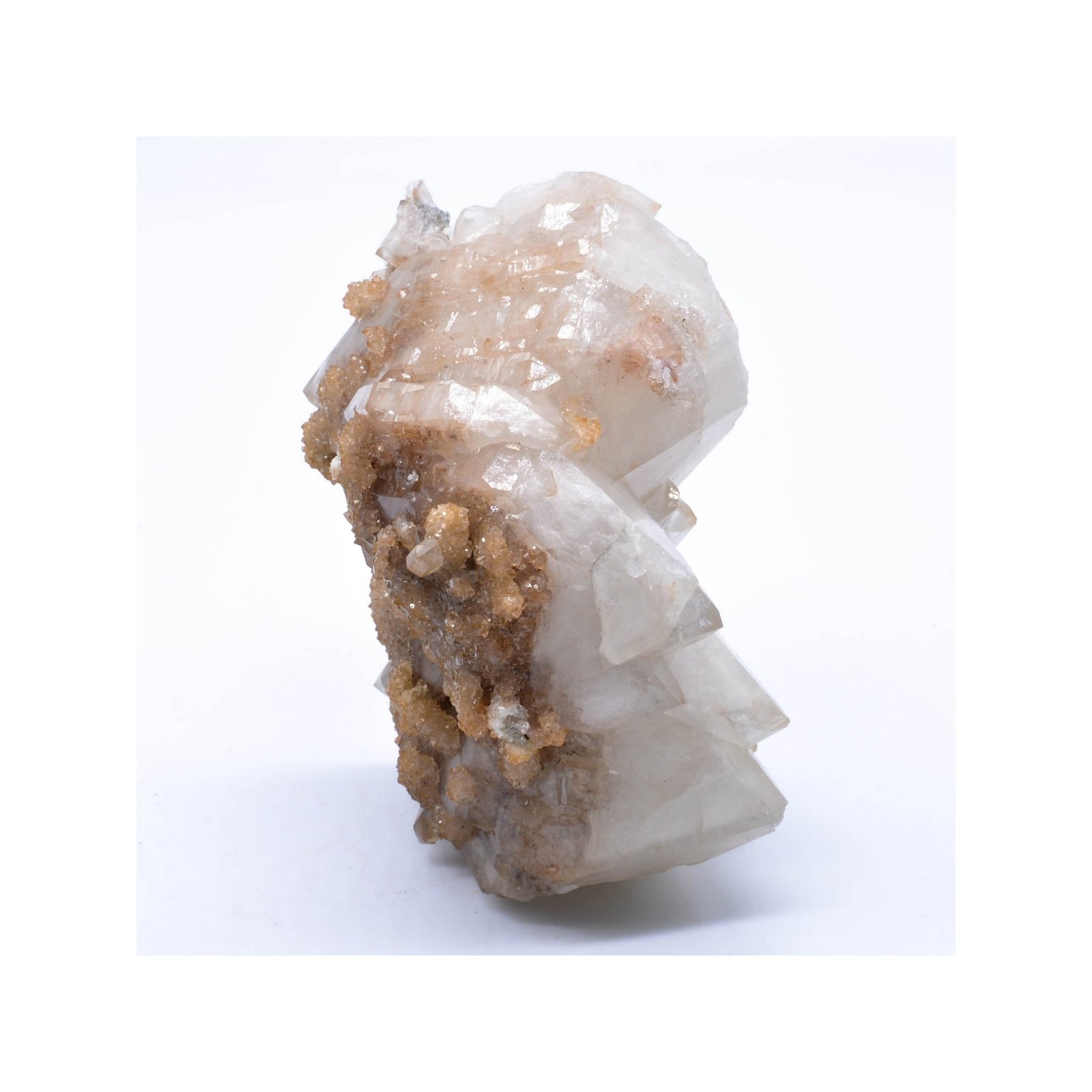 Quartz et périmorphose de calcite - Ploemeur, Morbihan, France