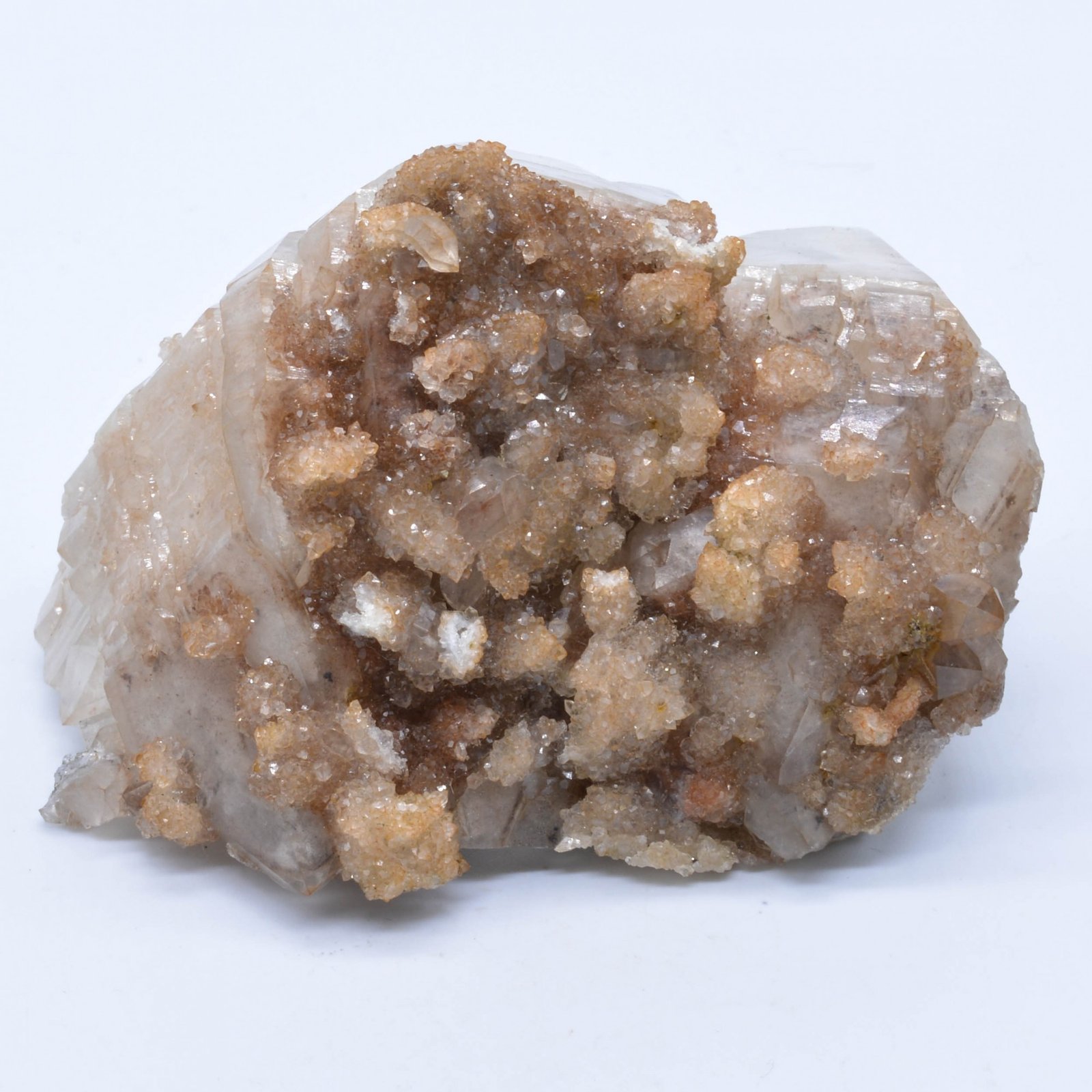 Quartz et périmorphose de calcite - Ploemeur, Morbihan, France