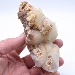 Quartz et périmorphose de calcite - Ploemeur, Morbihan, France