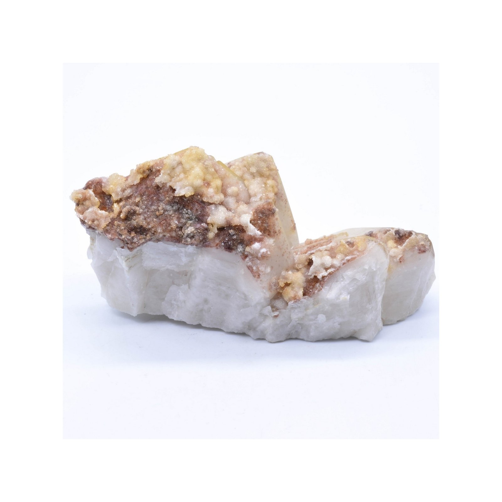 Quartz et périmorphose de calcite - Ploemeur, Morbihan, France