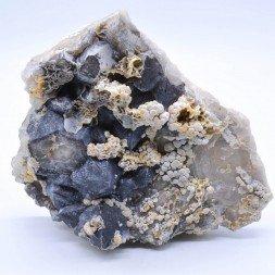 Quartz morion et calcédoine - Ploemeur, Morbihan, France