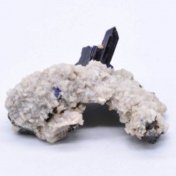 Azurite on dolomite - Touissit, Morocco