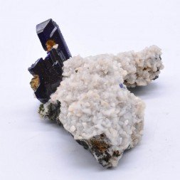 Azurite on dolomite - Touissit, Morocco