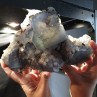 Blue fluorite - Chavaniac-Lafayette, Haute-Loire, France