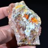 Wulfénite, mimétite et chrysocolle - Mine Rawley, Arizona, Etats-Unis