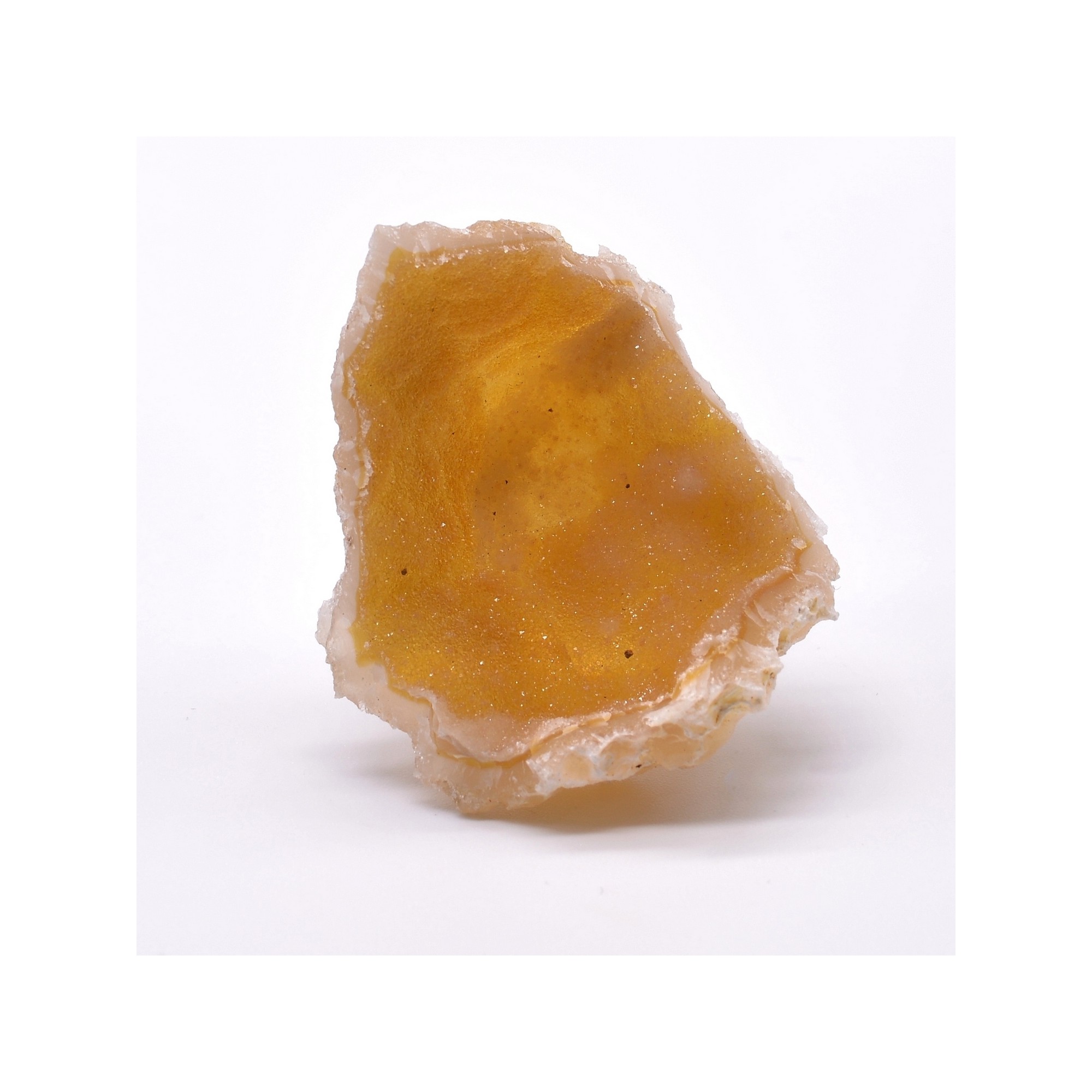 Orange chalcedony - Charroux, Haute-Vienne, France