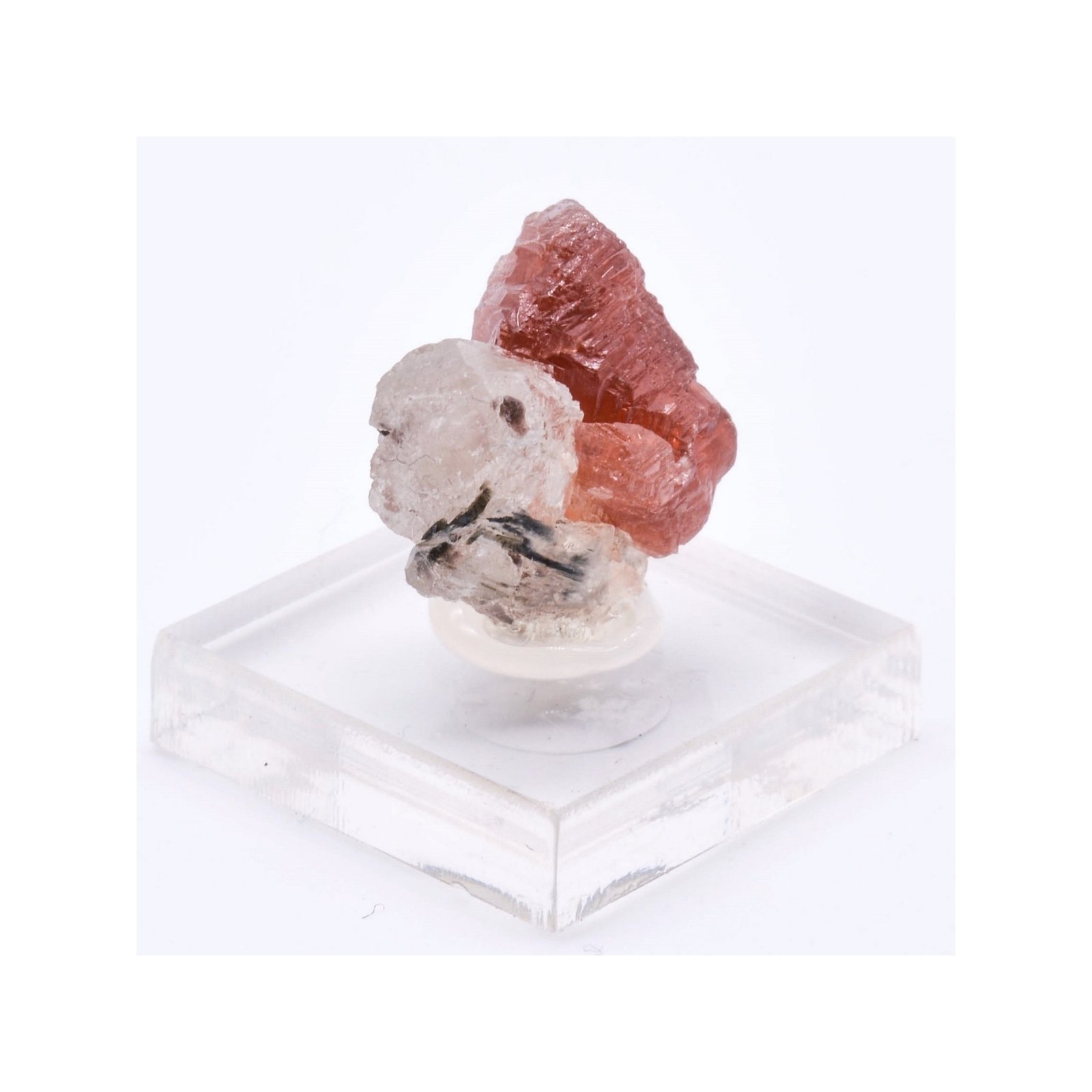 Grenat spessartite et quartz - Mine Navegadora, Minas Gerais, Brésil