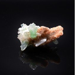Stilbite, green apophyllite and heulandite - Nashik, Maharashtra, India