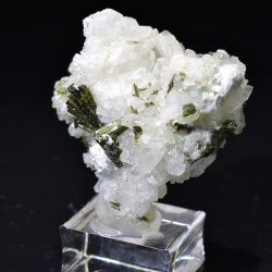 Epidote and quartz, Le Pelvat, Hautes-Alpes, France.