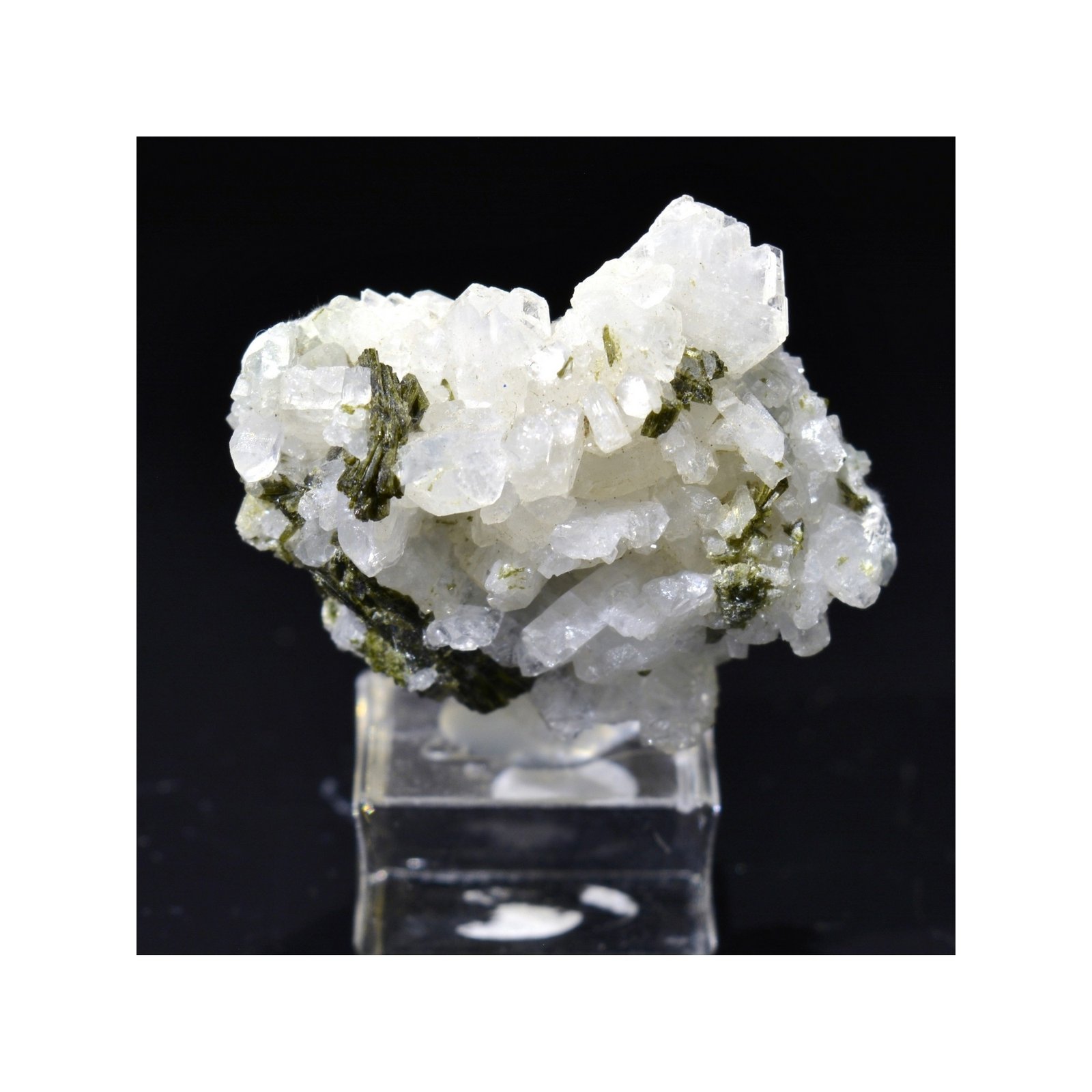 Epidote and quartz, Le Pelvat, Hautes-Alpes, France.