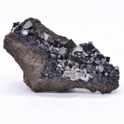 Fluorite antozonite, calcite - Ojuela mine, Mapimi, Durango, Mexico