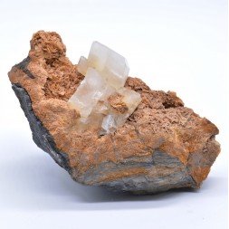 Calcite sur sidérite - Saint Pons, Alpes-de-Haute-Provence, France